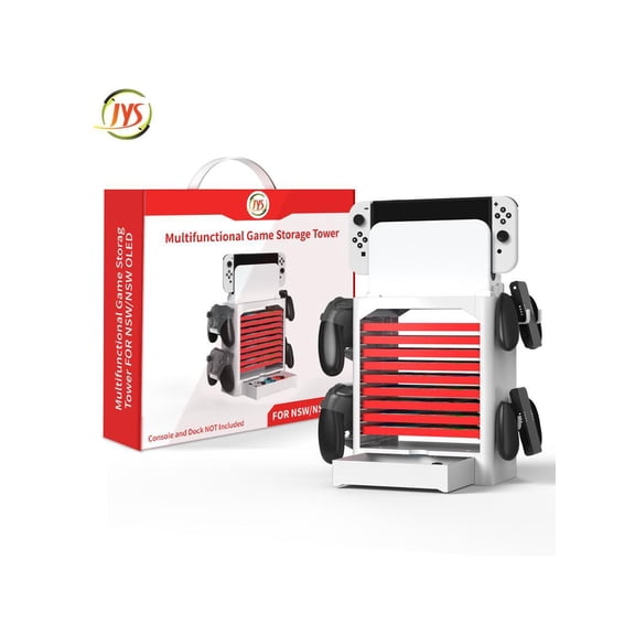 Game Storage Tower for Nintendo Switch - Nintendo Switch Game Holder Game Disk Rack and Controller Organizer Compatible with Nintendo Switch and Accessories