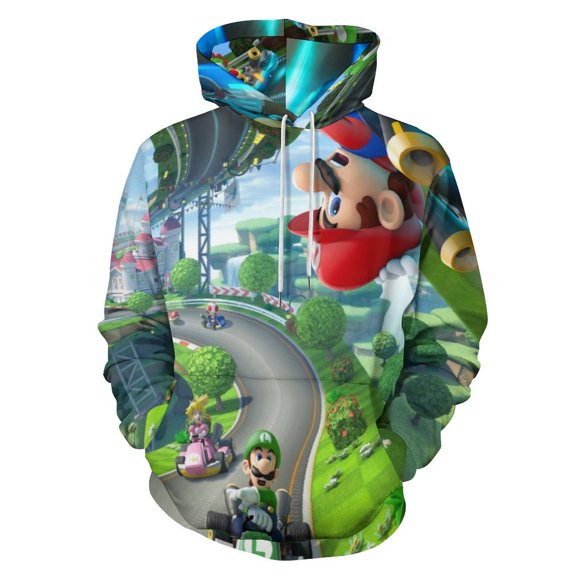 Game Super Mario Bros Luigi Fashion Sweatshirts Hoodies For Mens And Womens 3D Printing Hoody Pullover Winter Daily Unisex Adult Hooded Clothes With Drawstring And Pocket