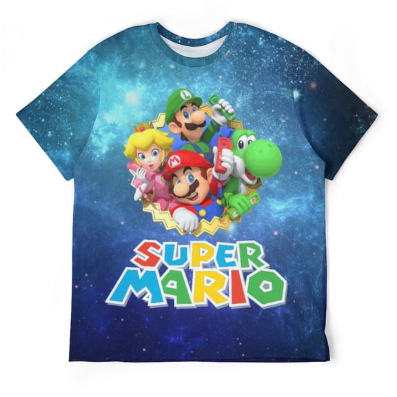 Game Super Mario Unisex Short-sleeve Shirt For Men Women Novelty 3D Print T-Shirt Soft Comfortable Tee Shirts