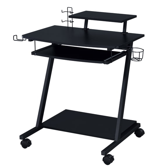 Game Tables, Black Gaming Desk with Keyboard Tray, Black Furniture For Game And Recreation,Particle Board+Mdf Recreational Game Tables, Furniture, Game & Recreation, Game Tables Black Gaming Desk wit