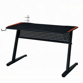 Game Tables Black and Red Gaming Desk with LED Light and USB Port,Pool Table