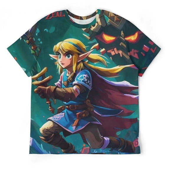 Game The Legend of Zelda Unisex Short Sleeve T Shirt Daily Novelty 3D Printed T-Shirts Soft Comfortable Tee Shirt Top For Men And Women