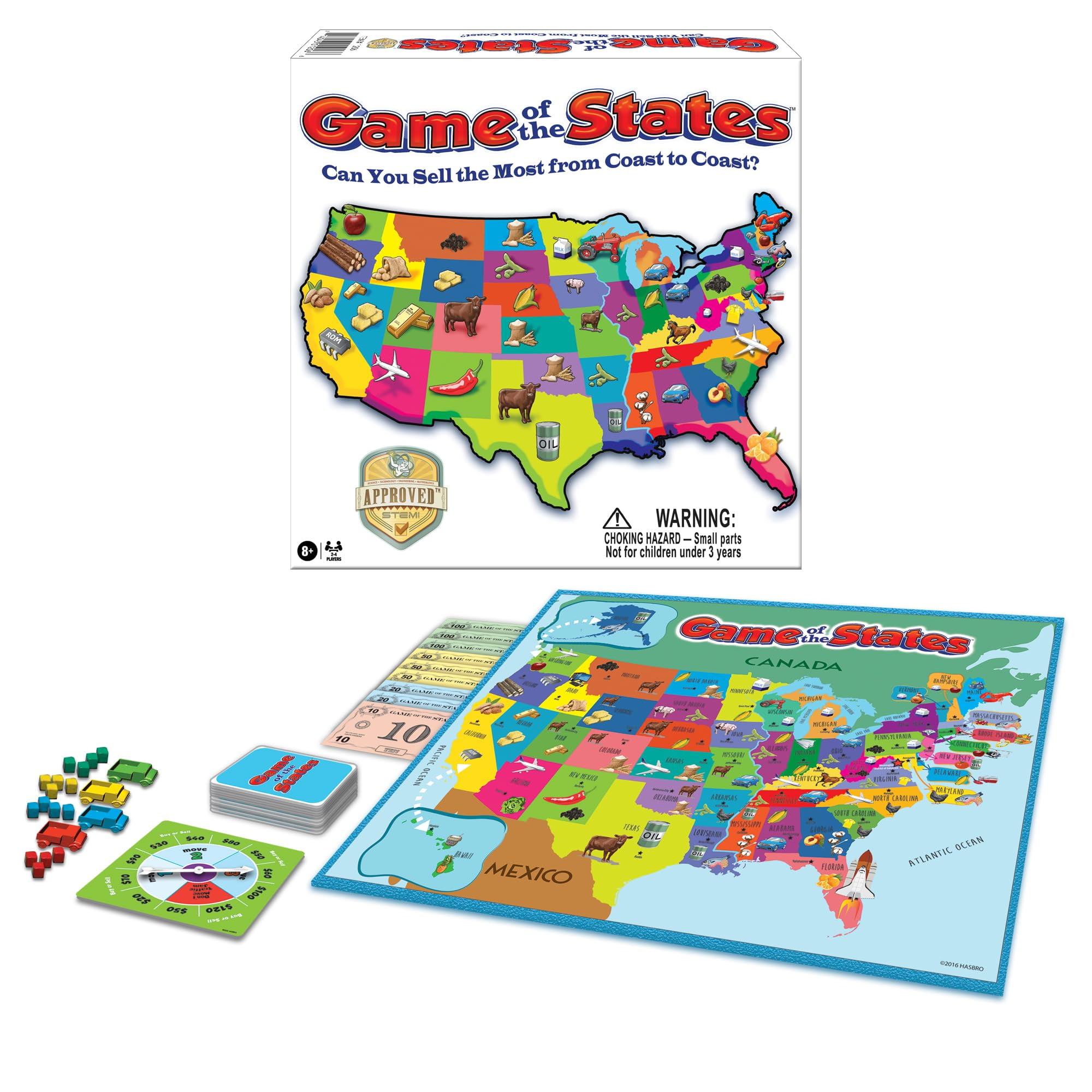Game of The States with 1970's Original Artwork, by Winning Moves Games