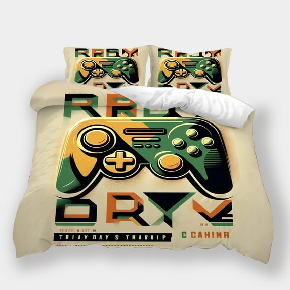 Game Theme Bedding Set Boy Girl Fashion Duvet Cover Pillowcase Newly Design Home Textiles,Full (80"x90")