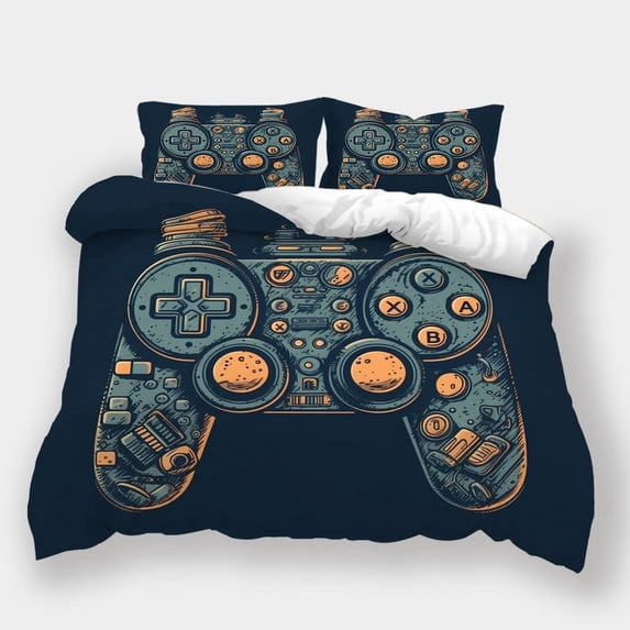 Game Theme Bedding Set Duvet Cover Set Teen Adult Creative Vintage Home Dormitory Bedspreads,King (90"x104")