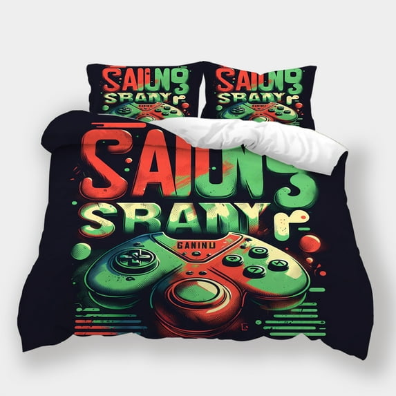 Game Theme Bedding Set Quilt Cover Duvet Cover Pillowcase Teenager Fashion Home Bedclothes,King (90"x104")