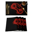 thumbnail image 1 of Game Theme Placemats Set of 6 Red Game Controller Modern Lines Heat Insulation Washable Place Mats, Rustic Non-Slip Table Mats for Dining Table Party Kitchen Decor,13x19 Inch, 1 of 4