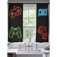 thumbnail image 1 of Game Theme Sheer Curtains 63 Inches Long 2 Panels Game Controller Light Filtering Semi Sheer Window Curtains Drapes for Bedroom Living Room 52"x63", 1 of 7