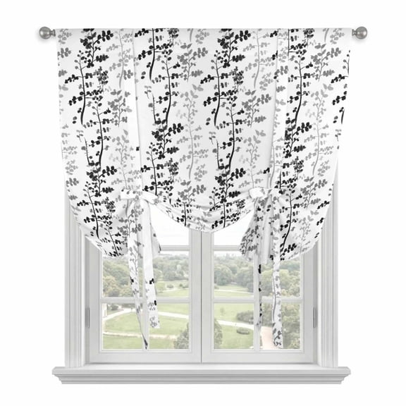 Game Theme Tie Up Curtain for Window, Green Game Controller Adjustable Tie Up Balloon Curtain Valances Rod Pocket Window Treatment for Kitchen Bathroom Bedroom 42"x63"
