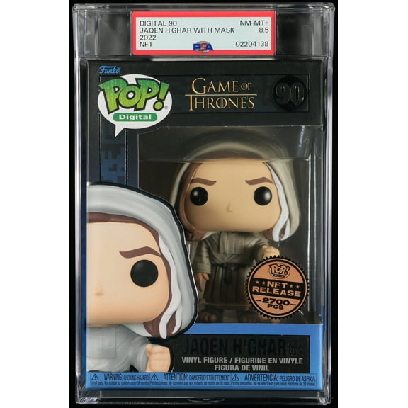 Game of Thrones, PSA Graded 8.5 NM-MT+, Jaqen H'ghar with Mask Collectible Vinyl Figure #90, Fully Encapsulated Bundle with Compatible Funko Pop! PSA Hard Protector Case