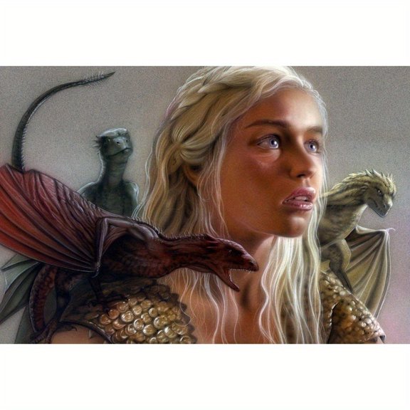 Game of Thrones pattern Character Diamond Painting Set, 5D Full Diamond Art Set, DIY Diamond Painting Set, Suitable for Room Decoration, Bedroom Decoration, and Makes a Great Gift.