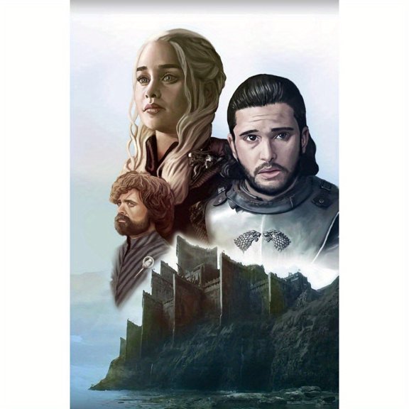 Game of Thrones pattern Character Diamond Painting Set, 5D Full Diamond Art Set, DIY Diamond Painting Set, Suitable for Room Decoration, Bedroom Decoration, and Makes a Great Gift.