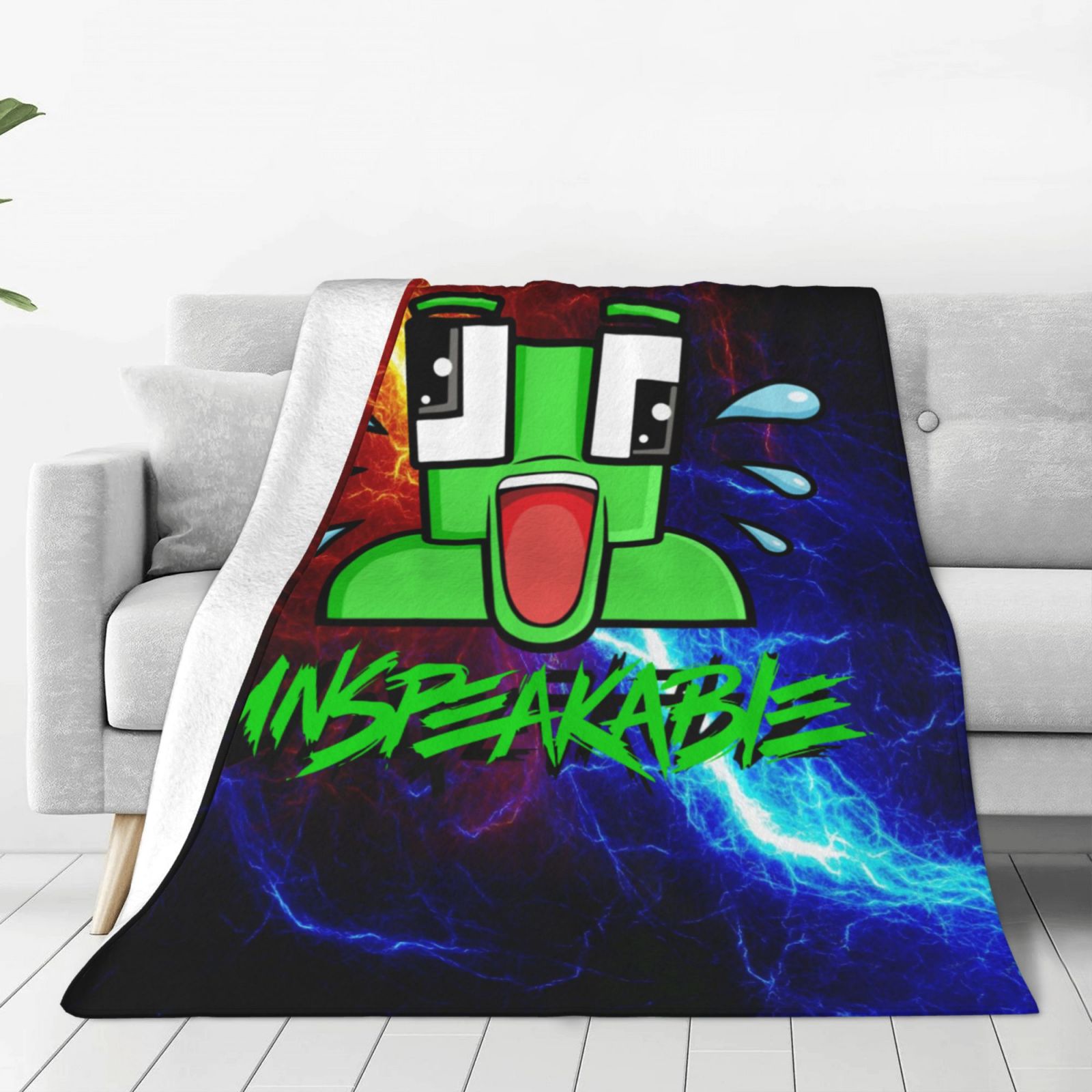 Game Tie Dye Unspeakable Blanket Cartoon Flannel Plush Paint Splashed