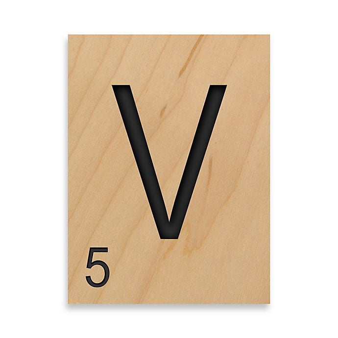 Game Tile Letter "V" Wall Art