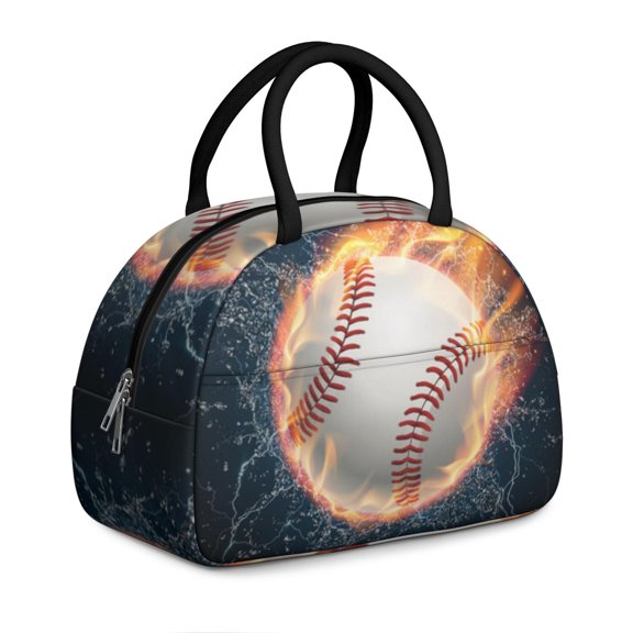 Game Time Lunch Bag – Sports Pattern Insulated Tote with Ball and Team Style, Leakproof and Cool for Daily Use