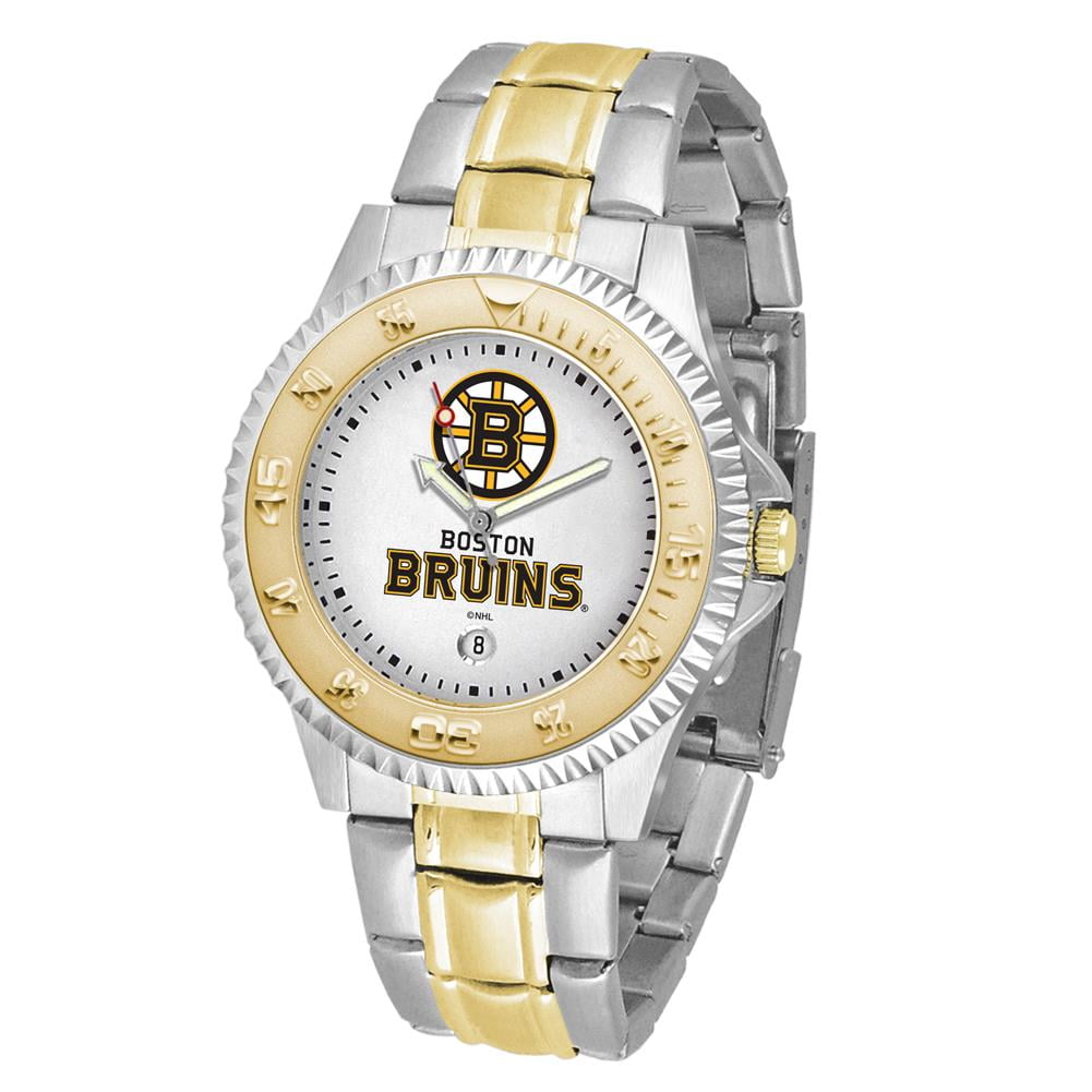 Game Time Mens Boston Bruins Watch Two-Tone Gold Silver Watch