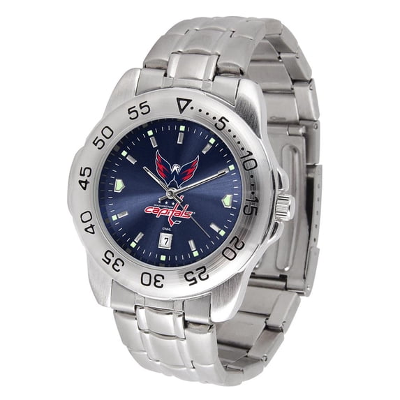 Game Time Men's Washington Capitals Sport Watch Stainless Steel Watch