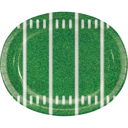 Game Time Oval Paper Plates 8 Count for 8 Guests