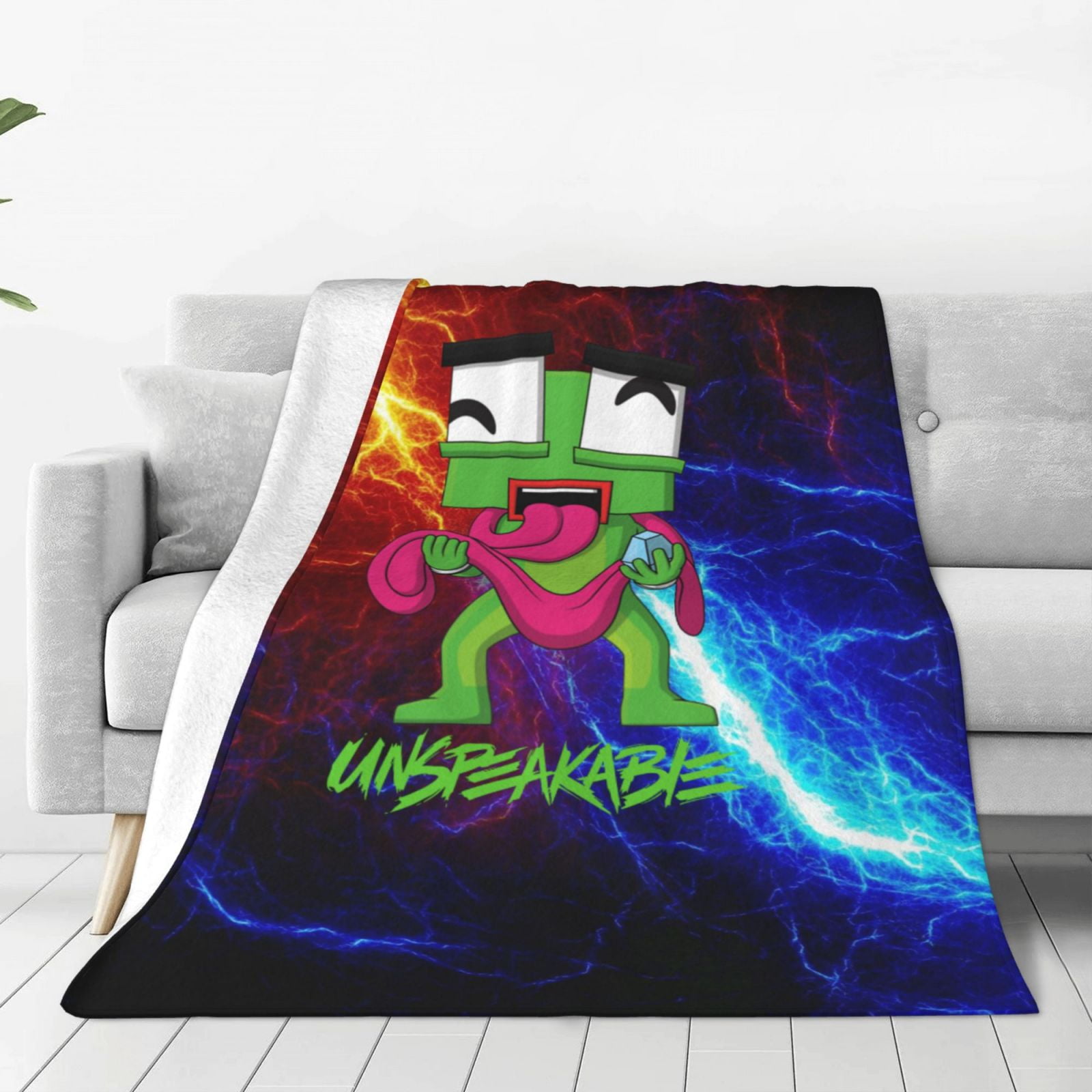 Game Unspeakable Blanket Cartoon Flannel Plush Colorful Lightning