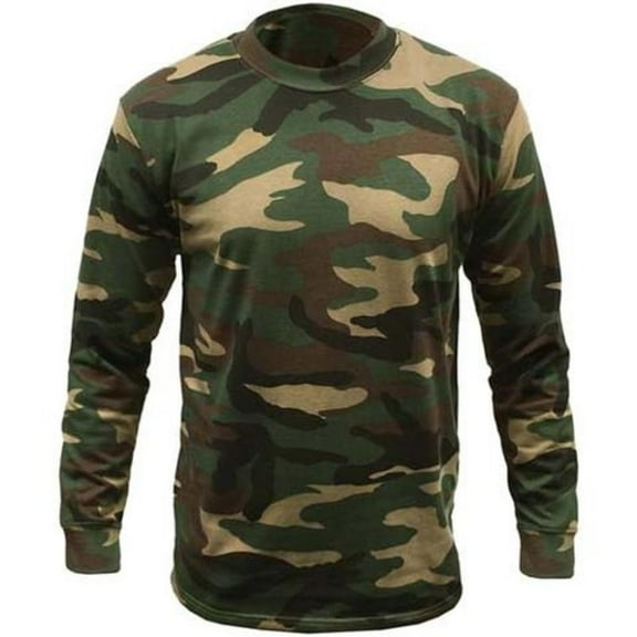 Game Woodland Camouflage Long Sleeve T Shirt Medium Camo