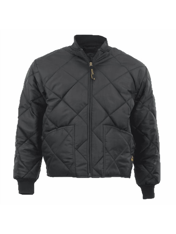 , "The Bravest" Quilted Jacket Black, X-Large