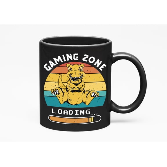 Game Zone Loading, Gamer or Video Gaming Enthusiast, Black 11oz Ceramic Mug