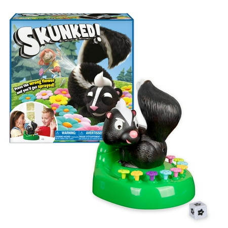 Game Zone Skunked! - Giggle-Filled Flower Pressing Game for 2-4 Players Ages 3+ - Don't Get Sprayed by the Skunk!