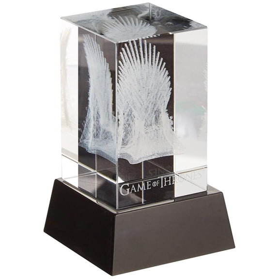 Game of Thrones: 3D Crystal Iron Throne with Illumination Base Statue
