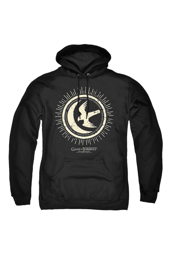 Game of Thrones Arryn Burst Sigil Unisex Adult Pull-Over Hoodie,Black, Medium