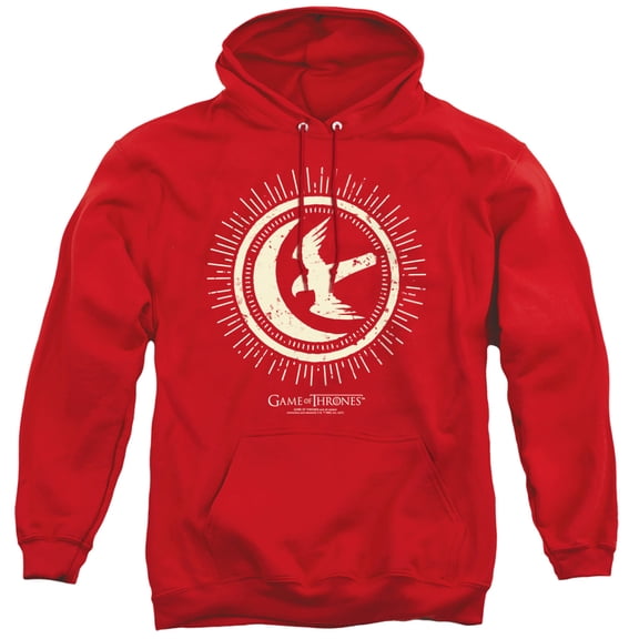 Game of Thrones Arryn Burst Sigil Unisex Adult Pull-Over Hoodie,Red, 2X-Large