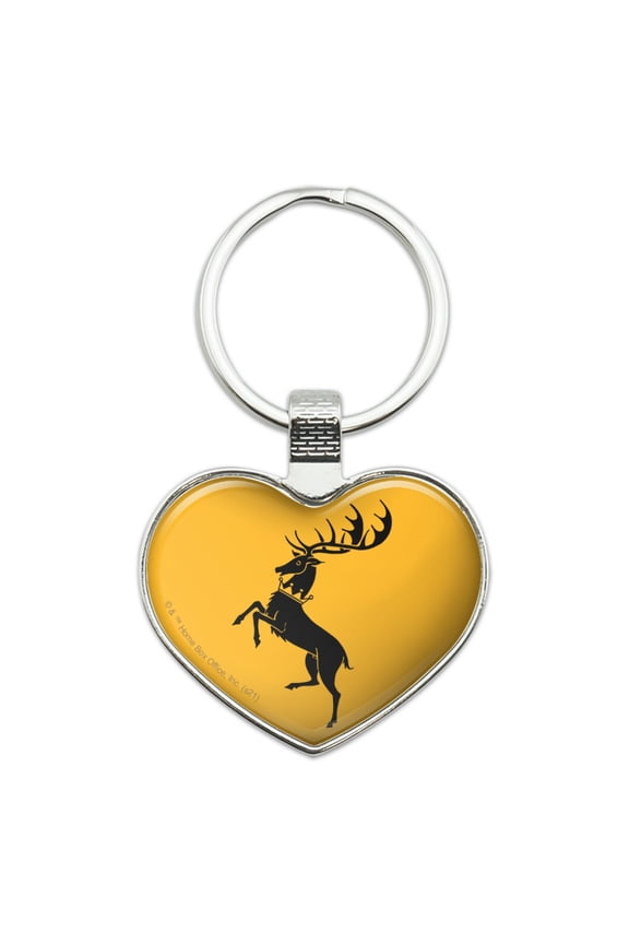 Game of Thrones Baratheon Sigil Keychain Heart Love Metal Key Chain Ring