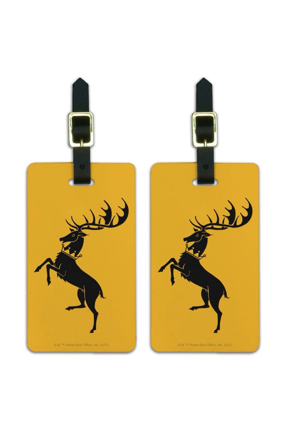 Game of Thrones Baratheon Sigil Luggage ID Tags Carry-On Cards - Set of 2
