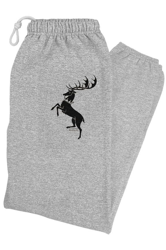 Game of Thrones Baratheon Sigil Unisex Jogger Sweatpants for Men and Women, Athletic Heather, Large