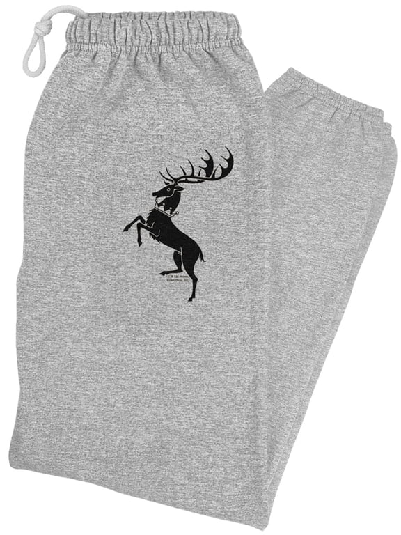 Game of Thrones Baratheon Sigil Unisex Jogger Sweatpants for Men and Women, Athletic Heather, Medium