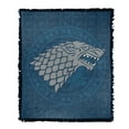 thumbnail image 1 of Game of Thrones Blanket, 50"x60" Stark Sigil Woven Tapestry Cotton Blend Fringed Throw Blanket, 1 of 6