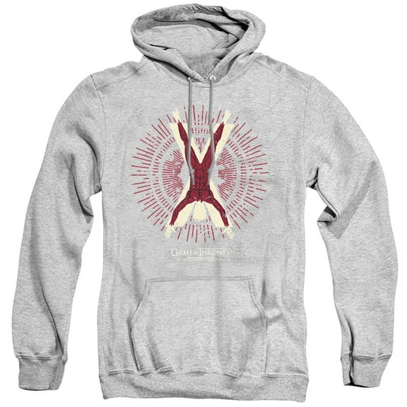 Game of Thrones Bolton Burst Sigil Unisex Adult Pull-Over Hoodie,Athletic Heather, X-Large
