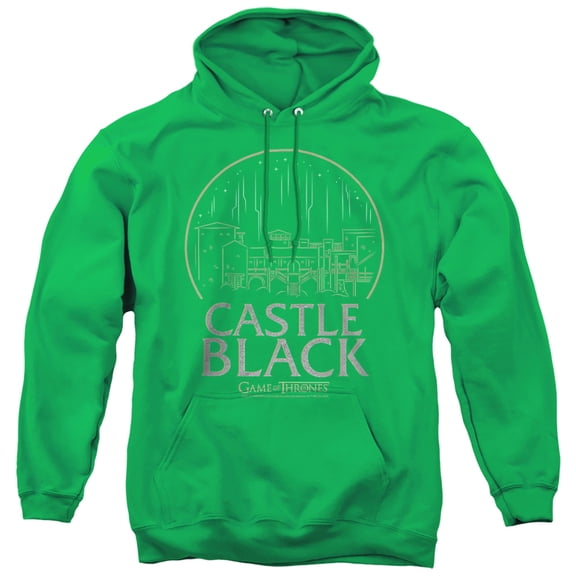 Game of Thrones Castle Black Unisex Adult Pull-Over Hoodie,Kelly Green, Medium