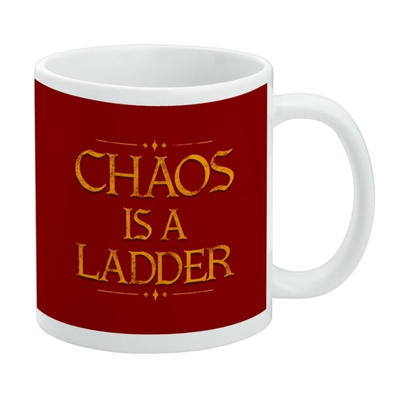 Game of Thrones Chaos is a Ladder Ceramic Coffee Mug, Novelty Gift Mugs for Coffee, Tea and Hot Drinks, 11oz, White