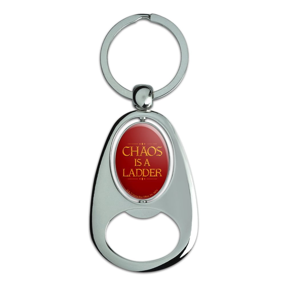 Ladder Key Chain Game of Thrones Chaos is a Ladder Keychain Chrome Metal Spinning Oval ...