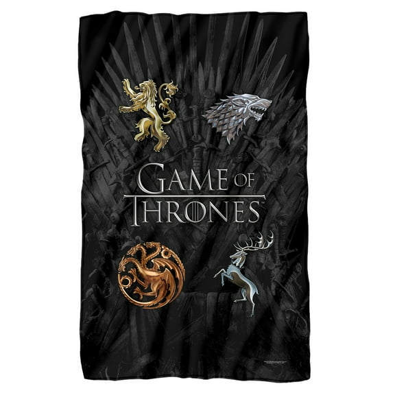 Game of Thrones Chrome House Sigils Fleece Blanket 36' x 58'