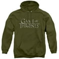 thumbnail image 1 of Game of Thrones Chrome Logo Unisex Adult Pull-Over Hoodie,Military Green, Large, 1 of 5