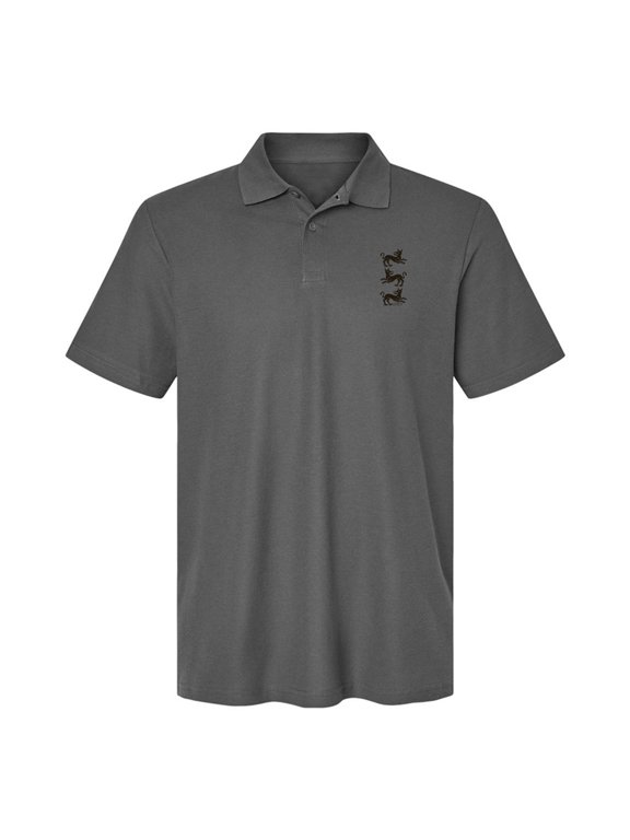 Game of Thrones Clegane Sigil Cotton Polo Shirt, Charcoal, 2X-Large