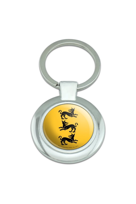 Game of Thrones Clegane Sigil Keychain Classy Round Chrome Plated Metal