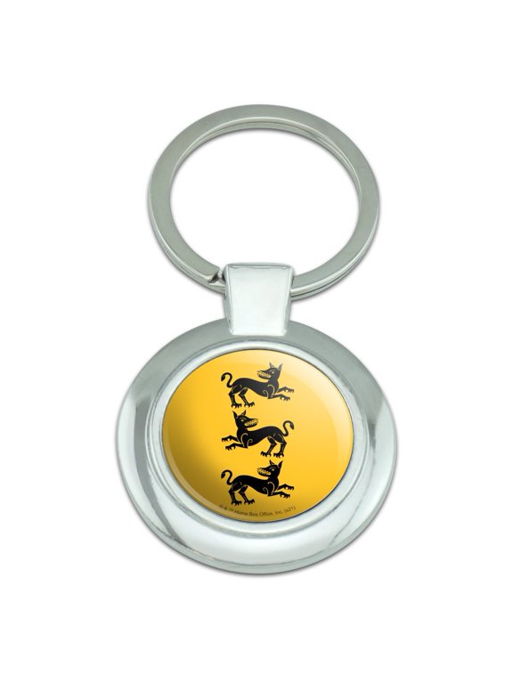 Game of Thrones Clegane Sigil Keychain Classy Round Chrome Plated Metal