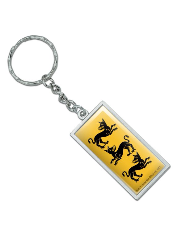 Game of Thrones Clegane Sigil Rectangle Keychain in Chrome Plated Metal