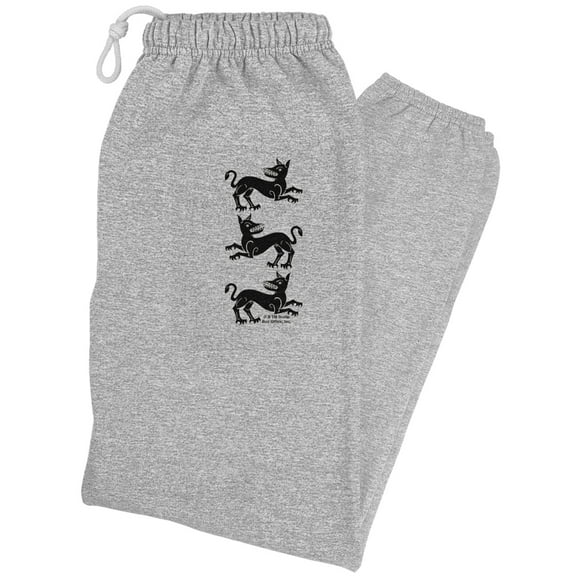 Game of Thrones Clegane Sigil Unisex Jogger Sweatpants for Men and Women, Athletic Heather, 2X-Large