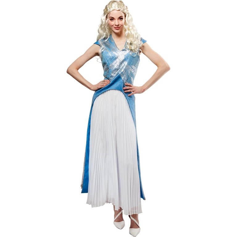 daenerys blue and white dress Made to Measure! Inspired by Daenerys Targaryen's Blue Dress / White  Pleated Skirt Season 4 / Dragon Scale Embroidery, Silk