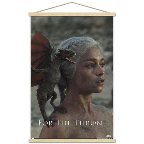 Game of Thrones - Daenerys Targaryen Wall Poster with Wooden Magnetic Frame, 22.375" x 34"