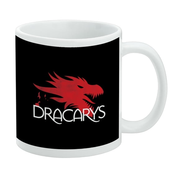 Game of Thrones Dracarys Ceramic Coffee Mug, Novelty Gift Mugs for Coffee, Tea and Hot Drinks, 11oz, White