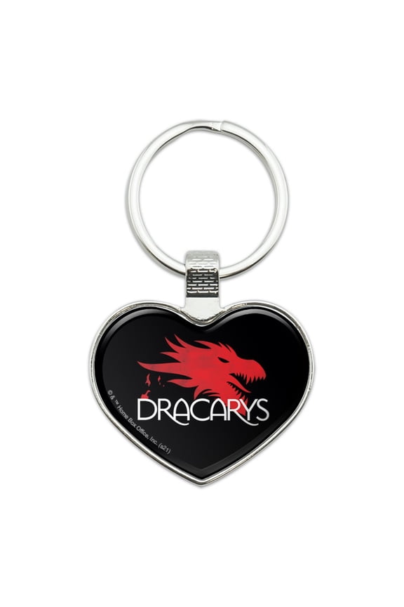 Game of Thrones Dracarys Keychain Heart Love Metal Key Chain Ring